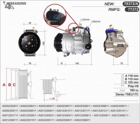 AHE 78372/A - Компресор, кондиціонер autozip.com.ua