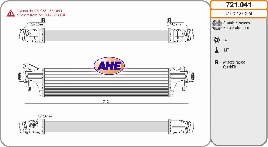 AHE 721.041 - Интеркулер autozip.com.ua