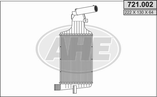 AHE 721.002 - Интеркулер autozip.com.ua