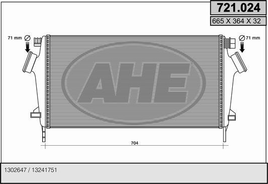 AHE 721.024 - Интеркулер autozip.com.ua