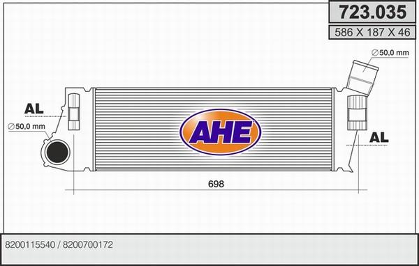 AHE 723.035 - Интеркулер autozip.com.ua