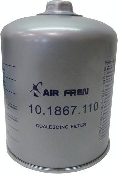 AIR FREN 10.1867.110 - Патрон осушувача повітря, пневматична система autozip.com.ua