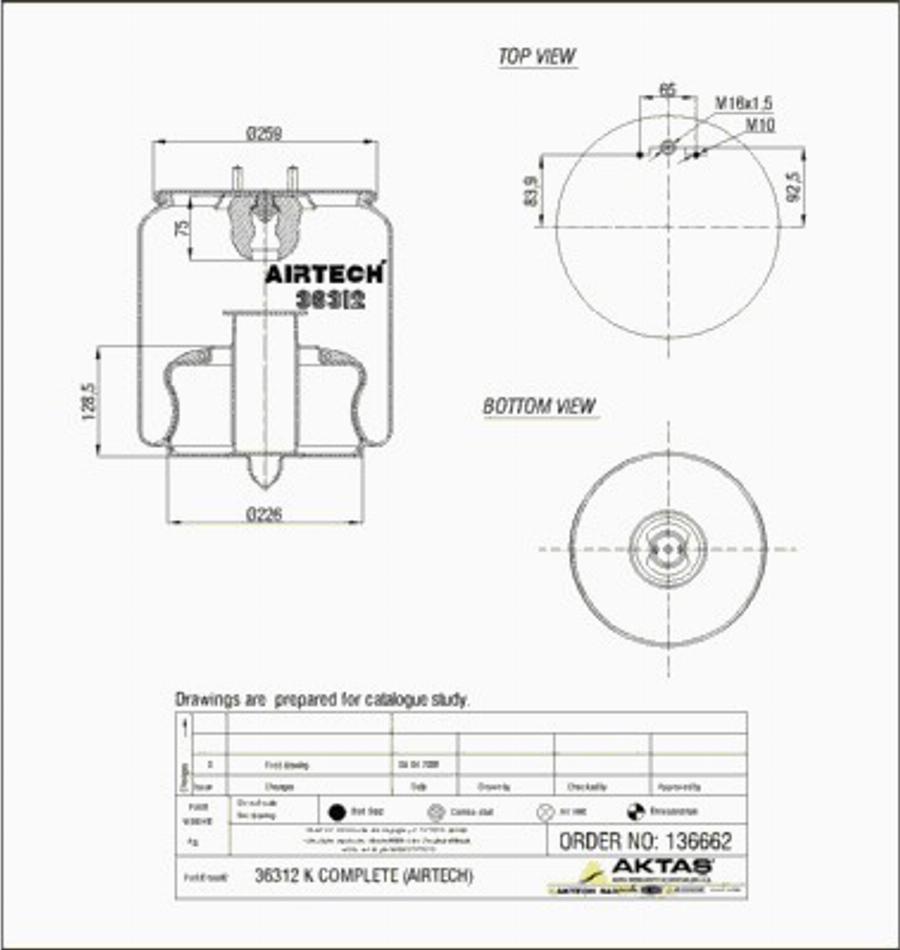 Airtech 36312 K - Кожух пневматичної ресори autozip.com.ua