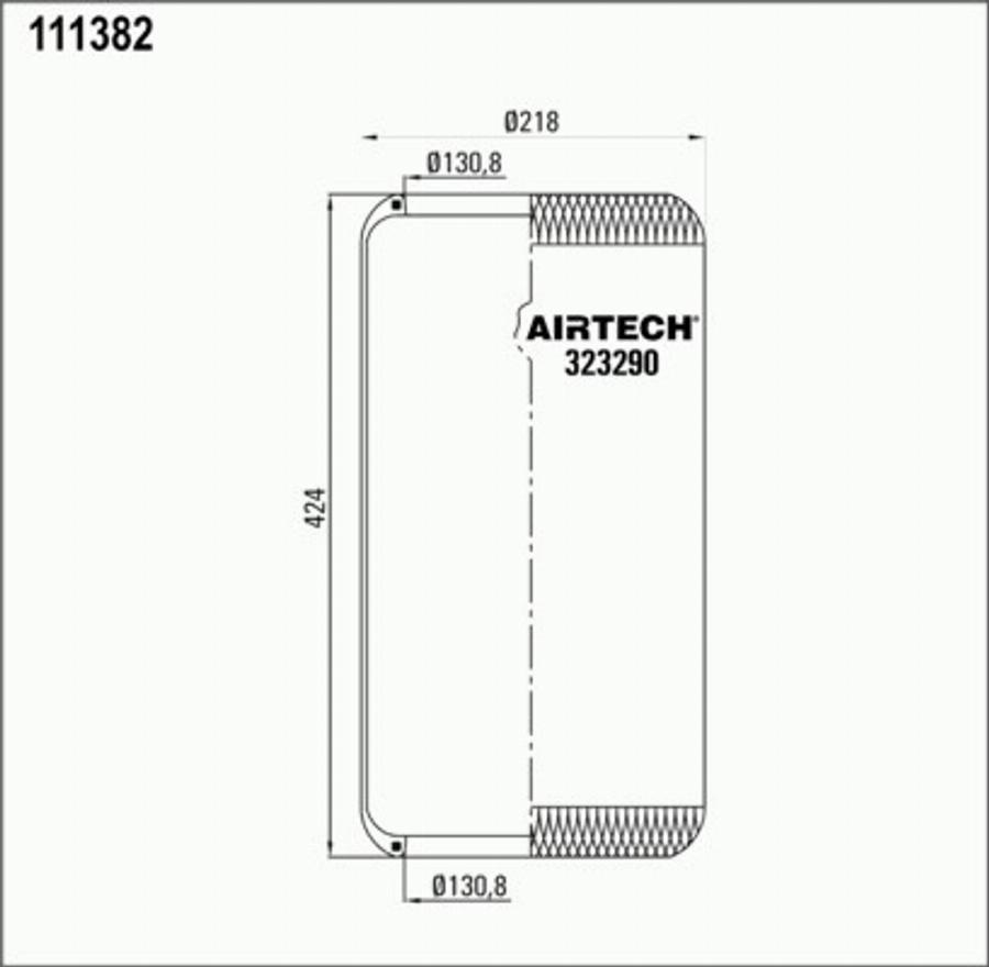 Airtech 323290 - Кожух пневматичної ресори autozip.com.ua