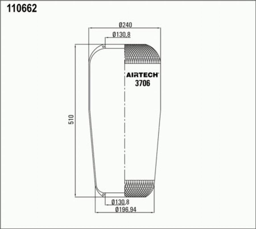 Airtech 3706 - Кожух пневматичної ресори autozip.com.ua