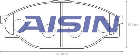 AISIN A1N049 - Гальмівні колодки, дискові гальма autozip.com.ua