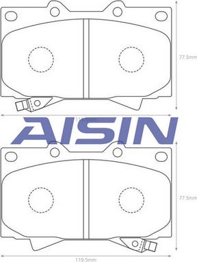 AISIN A1N005 - Гальмівні колодки, дискові гальма autozip.com.ua