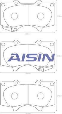 AISIN A1N011 - Гальмівні колодки, дискові гальма autozip.com.ua