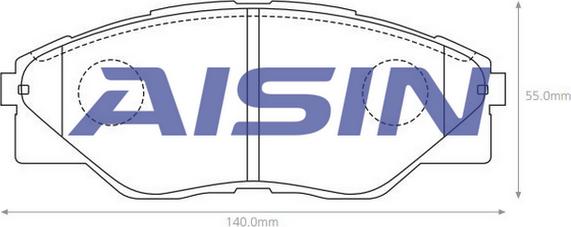 AISIN A1N167 - Гальмівні колодки, дискові гальма autozip.com.ua