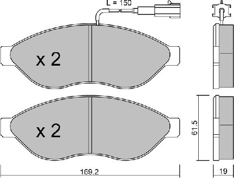 Aisin BPFI-1040 - Гальмівні колодки, дискові гальма autozip.com.ua