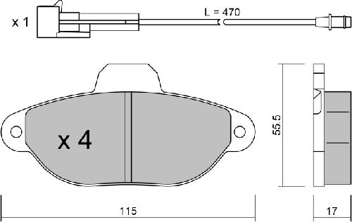 Aisin BPFI-1001 - Гальмівні колодки, дискові гальма autozip.com.ua