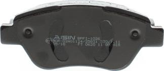 AISIN BPFI-1026 - Гальмівні колодки, дискові гальма autozip.com.ua