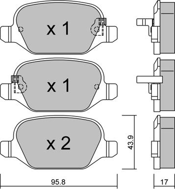 Aisin BPFI-2010 - Гальмівні колодки, дискові гальма autozip.com.ua