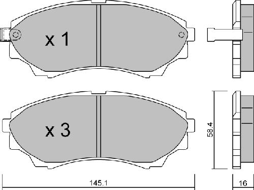 Aisin BPFO-1909 - Гальмівні колодки, дискові гальма autozip.com.ua