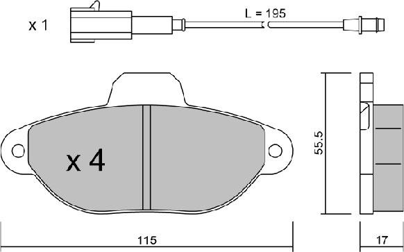 AISIN BPFO-1001 - Гальмівні колодки, дискові гальма autozip.com.ua