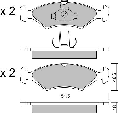 AISIN BPFO-1015 - Гальмівні колодки, дискові гальма autozip.com.ua