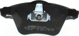 AISIN BPFO-1010 - Гальмівні колодки, дискові гальма autozip.com.ua