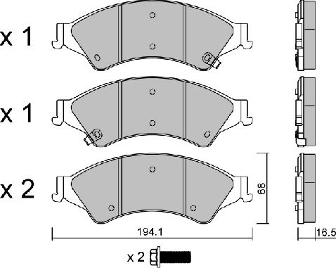 Aisin BPFO-1017 - Гальмівні колодки, дискові гальма autozip.com.ua