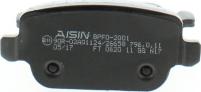 AISIN BPFO-2001 - Гальмівні колодки, дискові гальма autozip.com.ua