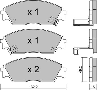 Aisin BPHO-1907 - Гальмівні колодки, дискові гальма autozip.com.ua