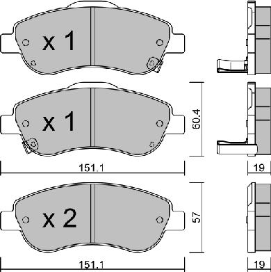 Aisin BPHO-1005 - Гальмівні колодки, дискові гальма autozip.com.ua