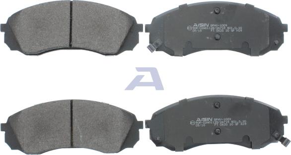 AISIN BPHY-1009 - Гальмівні колодки, дискові гальма autozip.com.ua