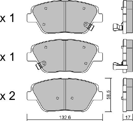 Aisin BPHY-1012 - Гальмівні колодки, дискові гальма autozip.com.ua