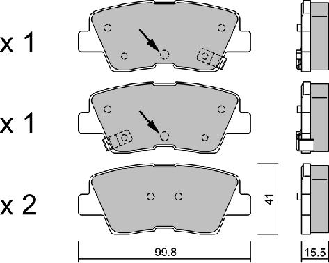 Aisin BPHY-2004 - Гальмівні колодки, дискові гальма autozip.com.ua