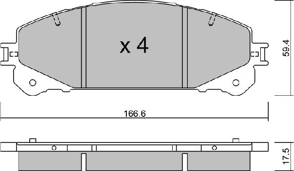 AISIN BPLX-1002 - Гальмівні колодки, дискові гальма autozip.com.ua