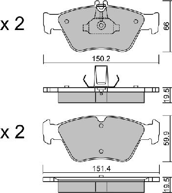 Aisin BPMB-1004 - Гальмівні колодки, дискові гальма autozip.com.ua