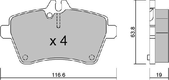 AISIN BPMB-1005 - Гальмівні колодки, дискові гальма autozip.com.ua