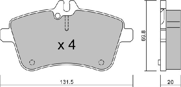 Aisin BPMB-1008 - Гальмівні колодки, дискові гальма autozip.com.ua