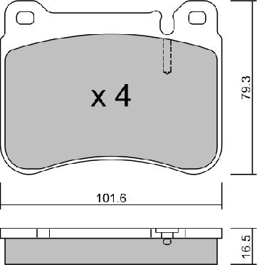 Aisin BPMB-1014 - Гальмівні колодки, дискові гальма autozip.com.ua