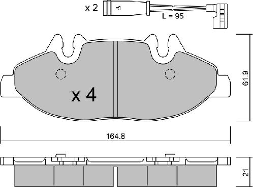 Aisin BPMB-1012 - Гальмівні колодки, дискові гальма autozip.com.ua