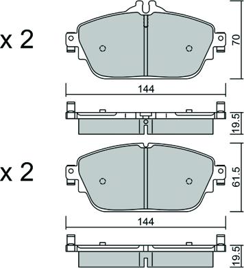 Aisin BPMB-1021 - Гальмівні колодки, дискові гальма autozip.com.ua