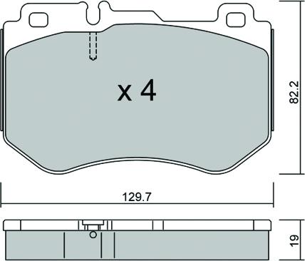 Aisin BPMB-1022 - Гальмівні колодки, дискові гальма autozip.com.ua