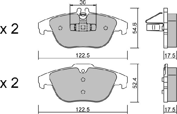 Aisin BPMB-2002 - Гальмівні колодки, дискові гальма autozip.com.ua