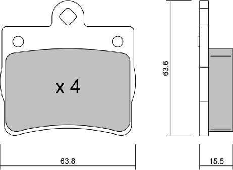 Aisin BPMB-2011 - Гальмівні колодки, дискові гальма autozip.com.ua