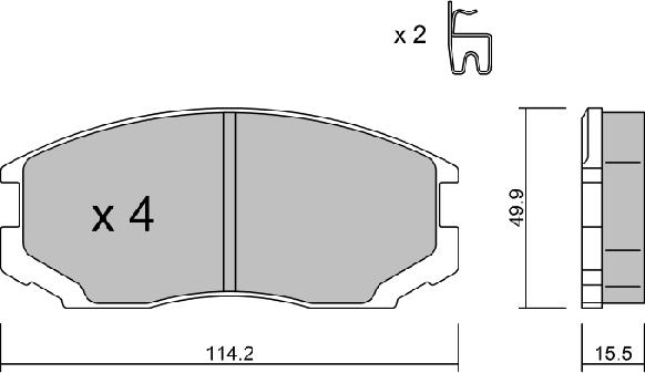 Aisin BPMI-1904 - Гальмівні колодки, дискові гальма autozip.com.ua