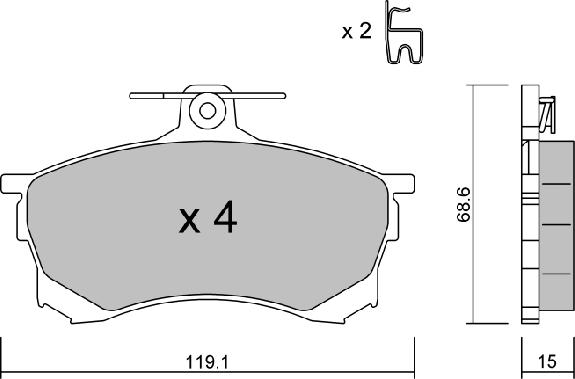 AISIN BPMI-1002 - Гальмівні колодки, дискові гальма autozip.com.ua