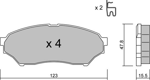 Aisin BPMI-2004 - Гальмівні колодки, дискові гальма autozip.com.ua