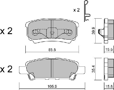 Aisin BPMI-2001 - Гальмівні колодки, дискові гальма autozip.com.ua