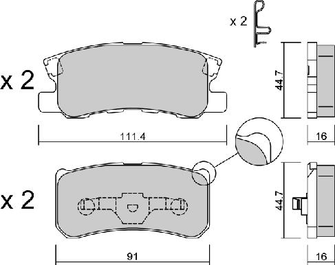 Aisin BPMI-2002 - Гальмівні колодки, дискові гальма autozip.com.ua