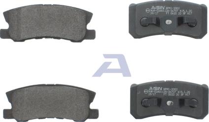 AISIN BPMI-2002 - Гальмівні колодки, дискові гальма autozip.com.ua