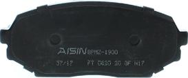 AISIN BPMZ-1900 - Гальмівні колодки, дискові гальма autozip.com.ua