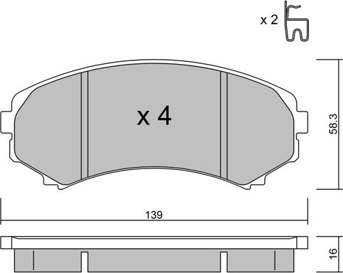 AISIN BPMZ-1910 - Гальмівні колодки, дискові гальма autozip.com.ua