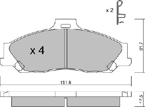 Aisin BPMZ-1006 - Гальмівні колодки, дискові гальма autozip.com.ua