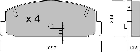 Aisin BPMZ-2901 - Гальмівні колодки, дискові гальма autozip.com.ua