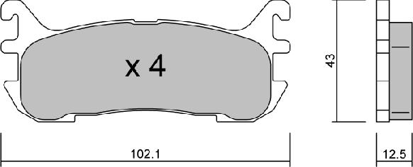 AISIN BPMZ-2004 - Гальмівні колодки, дискові гальма autozip.com.ua