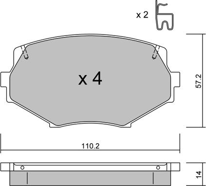 Aisin BPMZ-2005 - Гальмівні колодки, дискові гальма autozip.com.ua